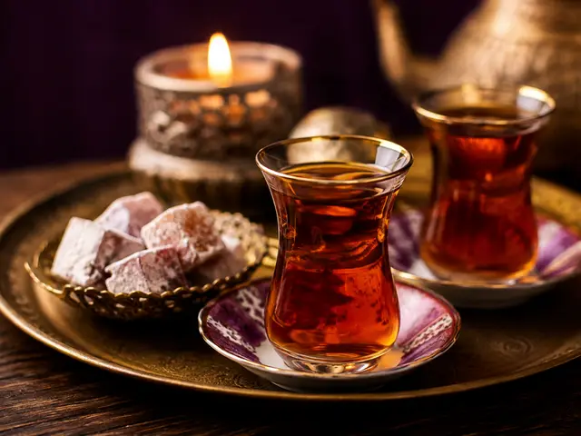İnce belli bardakta çay ve lokum — Cağaloğlu, Masaj Salonun